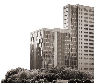 A large hospital building